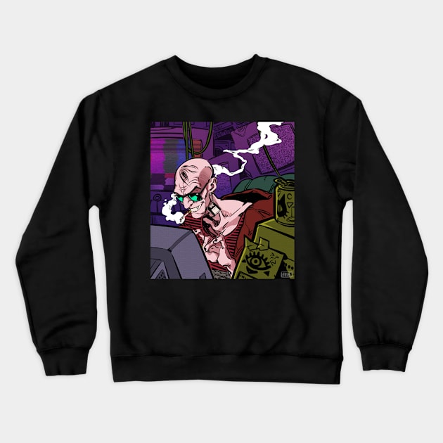 hacked Crewneck Sweatshirt by groovybastard